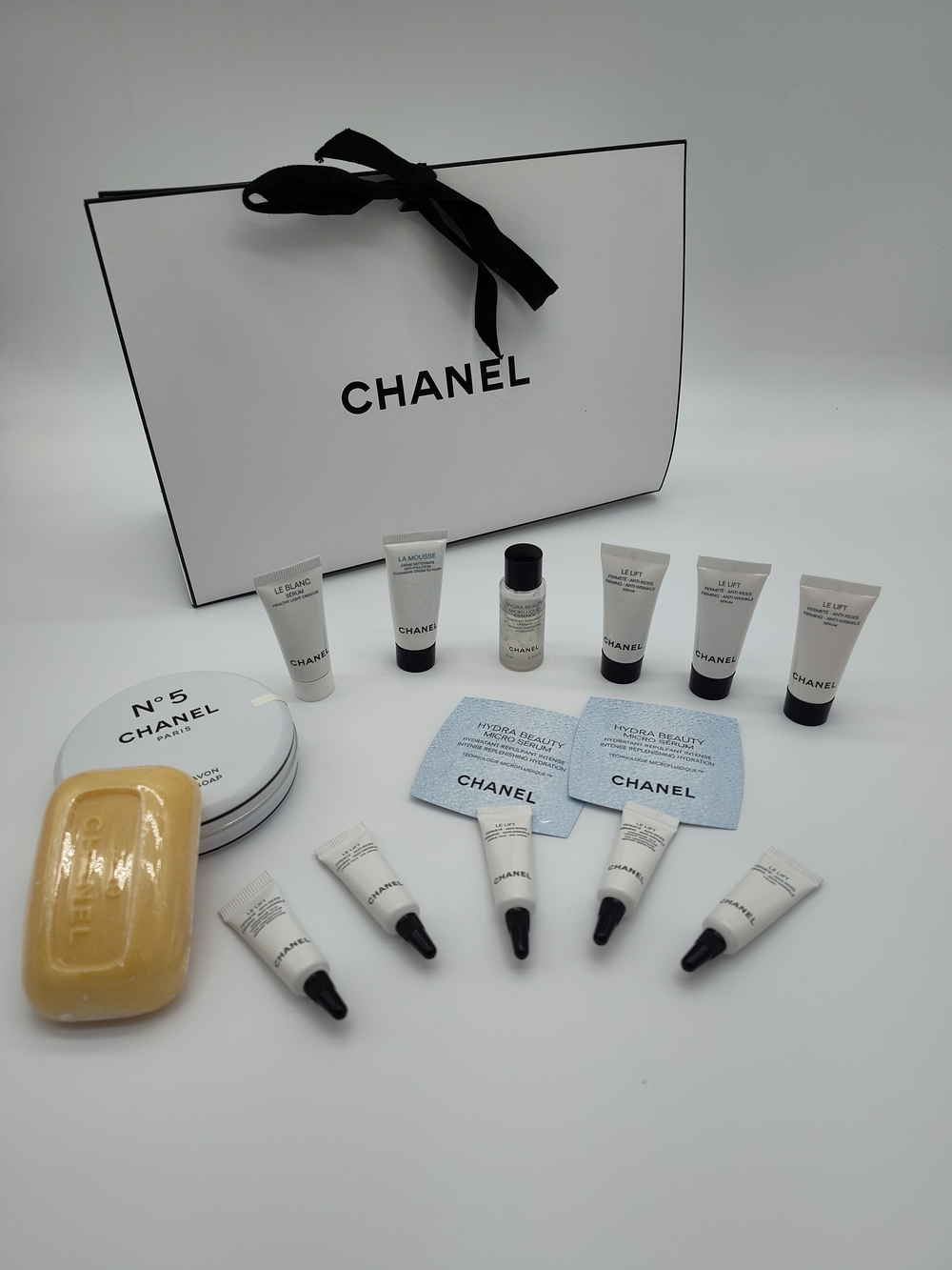 CHANEL N°5 N°19 Le Savon Soap Skincare Beauty Sample Gift Bag Lot NIP